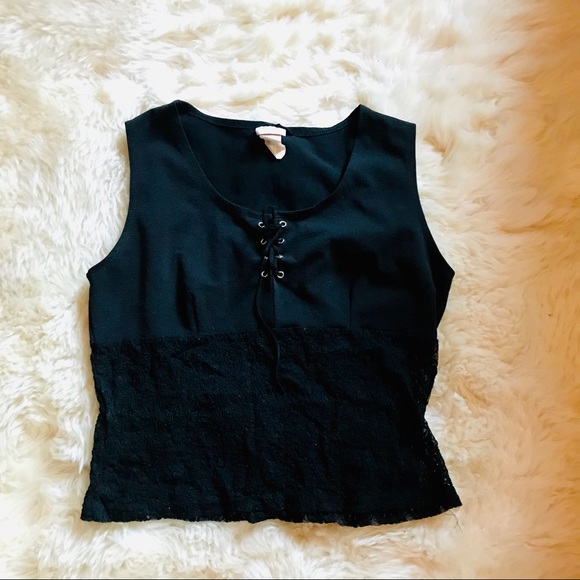 Tops - Lace up Crop Top